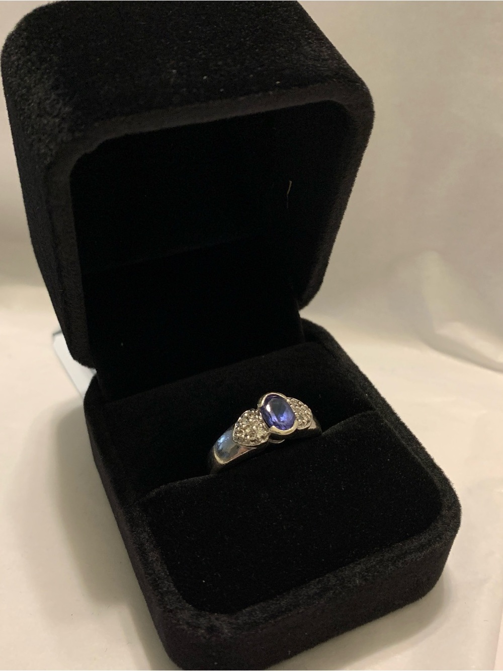Authentic LeVian white gold tanzanite diamond ring PRICE DROP – SHIPS TOMORROW - Picture 11 of 11